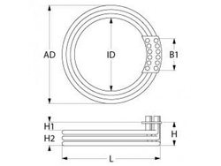 Тен для пароконвектомата Rational 415912 9000W 230V фланець 210х24mm