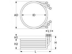 Тен для пароконвектомата Convotherm 415899 15000W 230V