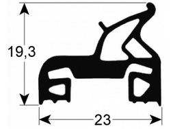 Уплотнитель двери резинка для пароконвектомата Electrolux, Zanussi FCF, FCS, ECV 20ур.серии, 655x1400мм
