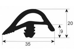 Уплотнитель двери резинка для пароконвектомата Kuppersbusch CPE106, 470x505мм