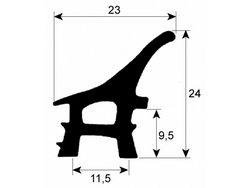 Уплотнитель двери резинка для пароконвектомата Coven TEC3, TEC6, TEC10 серии 600мм