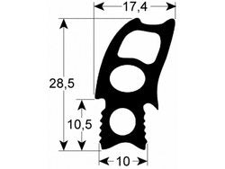 Ущільнення дверей резинка для пароконвектомата Rational CM, SCC, WE, iCombi 6рівн.серїї, 470x500мм