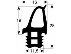 Ущільнення дверей резинка для пароконвектомата Retigo B623i, O623i серії 405х405мм