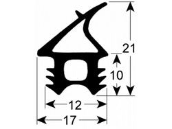 Ущільнення дверей резинка для пароконвектомата Lainox, Alphatech CKES07, GEMT07S, NAEV071X 460x550мм