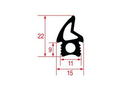 Уплотнитель двери резинка для пароконвектомата, конвекционной печи Cookmax, Tecnoeka EKF523E UD, KF412U, KF937D UD 1760мм