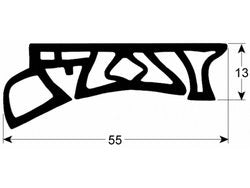 Ущільнення дверей резинка, візка-шпильки для пароконвектомата Rational CM, SCC, WE серії RT2400187 575мм