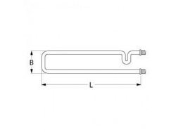Тен універсальний нагрівач для піцца печі GGF, Apach, GAM 1000Вт, 230В, фланець 1/4"