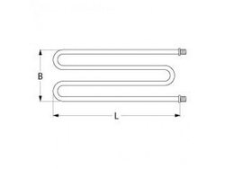 Тін універсальний нагрівач для піци печі Pizza-Group ENTRY 9, ENTRY 18 серії 1900Вт, 230В, фланець різьб.1/4"