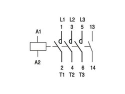 Контактор BENEDIKT JAGER K3-10A10230 магнитній пускач для Electrolux, Zanussi 25A/4,0 кВт, гвинт.зажим
