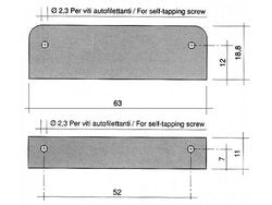 Магніт дверей для посудомийної машини Comenda, Electrolux, Elframo, Hoonved, Silanos 63x19x11мм