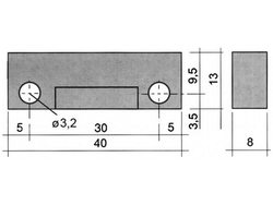 Магнітний вимикач універсальний E5201V, E520 1V для посудомийної машини Dihr