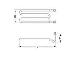 Тін бака, ванни для посудомийної машини Elframo, Komel 2000Вт, 230В, фланець різьб.1/4"