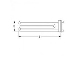 Тен бойлера для посудомийної машини Electrolux, Zanussi 420054 3500W 230V фланець 70x18mm