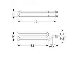 Тін бака, ванни для посудомийної машини Lozamet 3350Вт, 230В, фланець M14x1,5