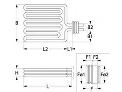Тен для фритюрниці Dexion, MBM 416557 9000W 230V