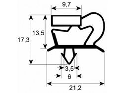 Ущільнення дверей резинка для холодильної шафи Angelo-Po, Kuppersbusch, Sagi 655x1500мм проф.9048