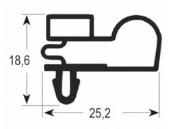 Ущільнення дверей резинка для холодильної шафи Desmon BM7PR 650х1545мм проф.9010