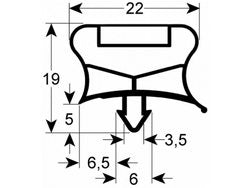 Уплотнитель двери резинка для шоковой заморозки Electrolux BCW, AOCP, BCF серии, 477x503мм