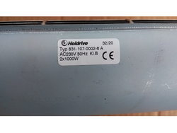 Вентилятор тангенціальний 831-107-0002-6 230V 17W (турбіна 180x60mm) з тіном 2x1000W Heidrive 601027