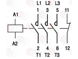 Контактор LOVATO BF0901A магнітний пускач 25A/4,2 кВт, гвинт.зажим