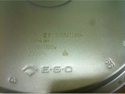 Конфорка кругла радіальна ø250мм 2500Вт EGO 10.53211.004, 60.25173.016 для Angelo-Po, Mareno, MBM, Modular