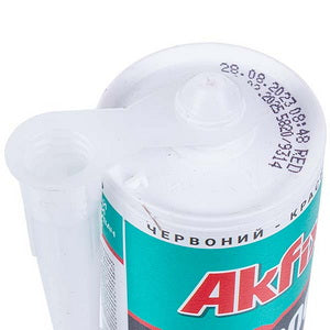 Герметик силіконовий Akfix HT300 280ml (термостійкий) червоний