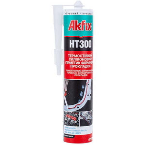 Герметик силіконовий Akfix HT300 280ml (термостійкий) червоний