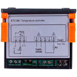 Контролер ETC-961 (мікропроцесор 1 датчик) 220V 8A