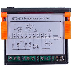 Контролер ЕТС-974 (мікропроцесор 2 датчики) 220V 8A