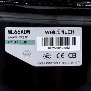 Компресор для холодильника WhiceTech ML66ADW R134a 165W (з пусковим реле)