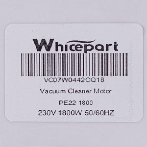 Двигун для мийного пилососа VC07W0442CQ18 Whicepart 1800W D=133/91mm H=32/130mm