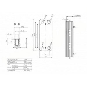 Теплообмінник пластинчастий ГВП (14 пластин) для газового котла Baxi ECO 3/4S, Luna, Westen Energy, Star, Novaden 5686680