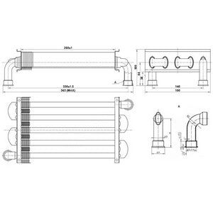 Теплообмінник первинний для газового котла Ariston Clas Evo System, Chaffoteaux Alixia (атмо) 65104247