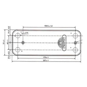 Теплообмінник пластинчастий ГВП Zilmet (12 пластин) для газового котла Baxi/Westen 17B2071200