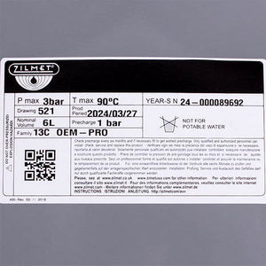 Розширювальний бак Zilmet 6 л 3/8&apos&apos для газового котла Vaillant Atmo/Turbo TEC/MAX Plus/Pro 181061