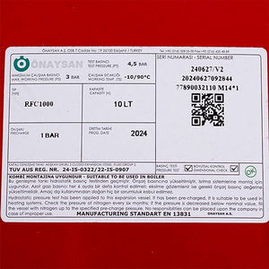 Розширювальний бак Onaysan 10 л для конденсаційного котла Baxi Prime HT, Westen Novadens Boyler 5662620