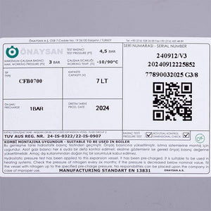 Розширювальний бак Onaysan 7 л для газового котла Baxi/Westen 5668370