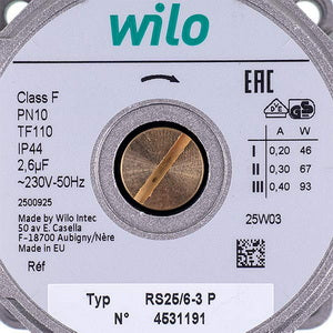Насос циркуляційний Wilo RS 25/6-3 P 93 Вт для газового котла