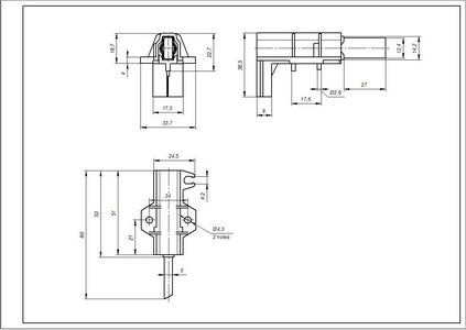 Щітки двигуна для пральної машини Samsung DC31-00123F (2 шт.) стрижень 12.5x5x32 Type L