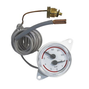 Термоманометр 0-4 бар 0-120 °C для газового котла Hermann Habitat 2, Micra 2, Supermicra, Supermaster H047006226
