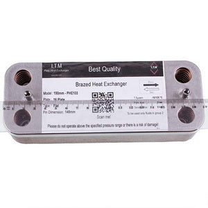 Теплообмінник пластинчастий ГВП ITM (16 пластин) для газового котла Ariston, Ferroli, Biasi, Viessmann BI1001102