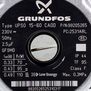 Насос циркуляційний у зборі Grundfos UPS 15-60 110 Вт (зворотне обертання) для газового котла