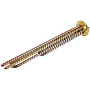 Тен фланцевий для бойлера Thermex 2500W (1500W+1000W) Thermowatt (латунь) фланець 63mm, 2 трубки під датчики