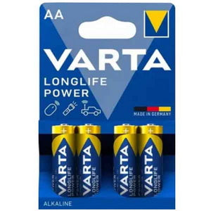 Батарейка Varta AA (LR6/MN1500) Longlife Power Alkaline 1.5V блістер 4 шт.