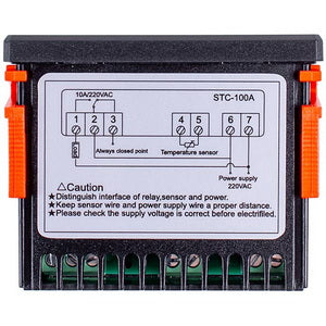 Контролер STC-100A (мікропроцесор 2 датчика) 220V 10A