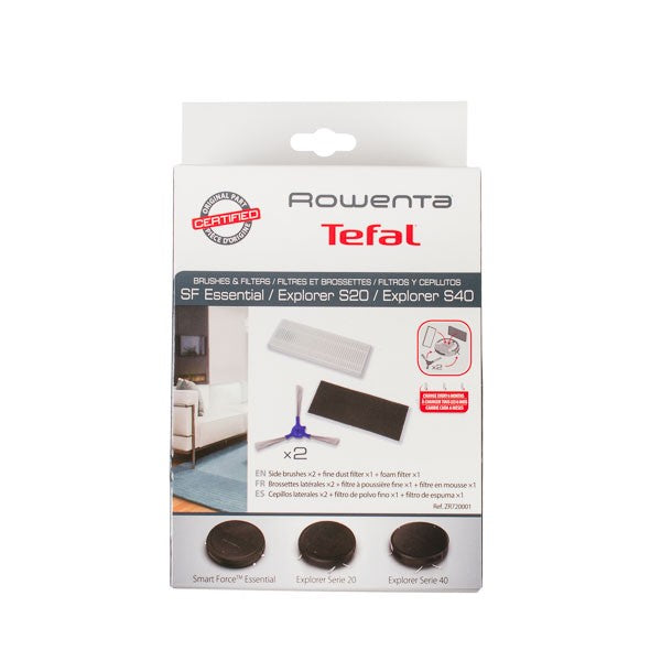 Набор фильтров ZR720001 HEPA + щетки боковых кромок робота пылесоса Rowenta