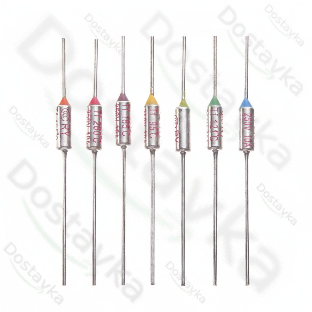 Термопредохранитель TF RY 10A 15A 250V, температуры 65°C-300°C