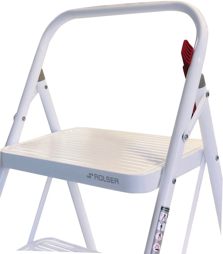 Лестниця Rolser Taburete M/10 UNE 2 щаблі Blanco (MET003-1024)