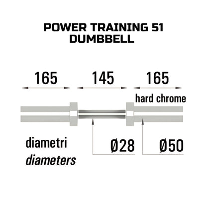 Гриф гантельний Toorx Power Training 51 см 50 мм (MCO-51)