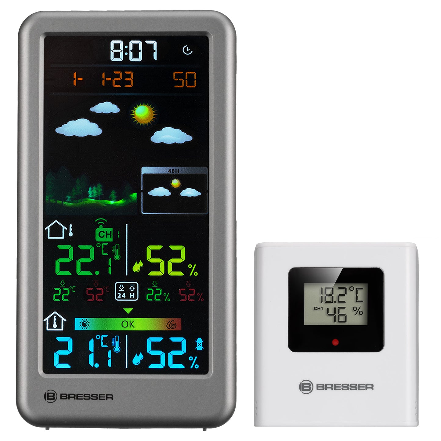 Метеостанція Bresser RC Neomeo V Silver (7006511)